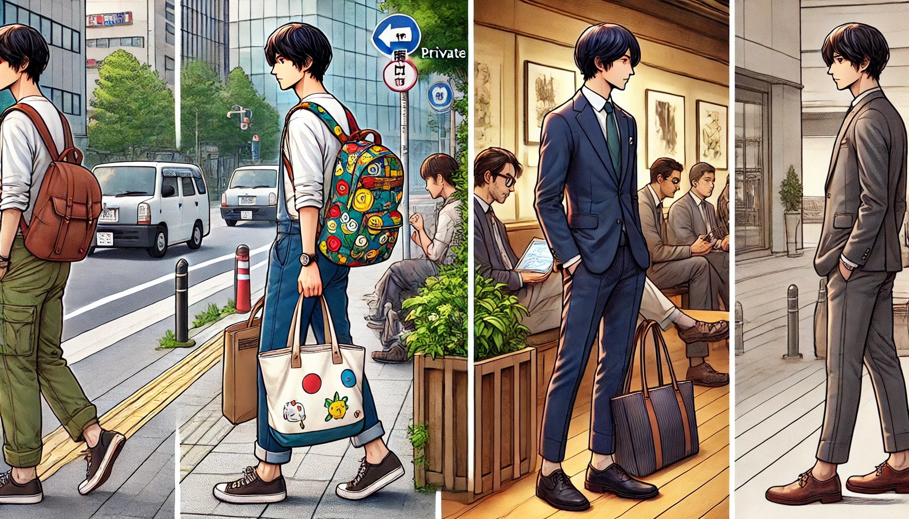 30代男性鞄のプライベートと婚活の違い